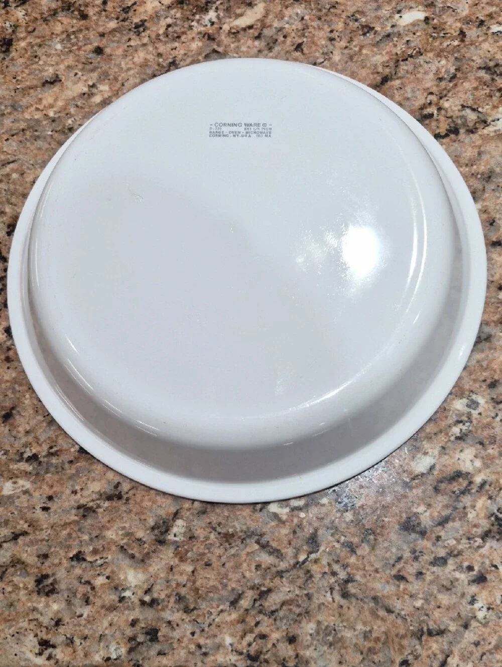 Corning Ware Pie Plate White Ceramic Serving Dish